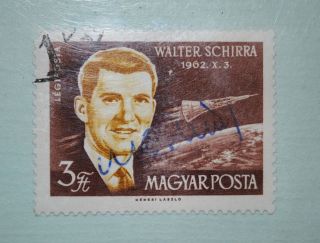 Wally Schirra RARE Signed Stamps on Letter Head w/ Signed Typed Letter 6