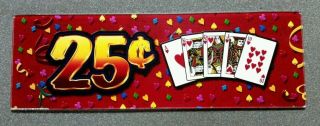 Igt Pe,  Players Edge Slot Machine Generic 25 Cent Poker Top Glass