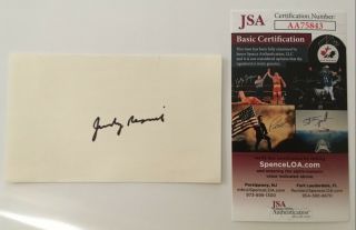 Judy Resnik Signed Autographed 3x5 Card Jsa Certified Challenger Nasa Astronaut
