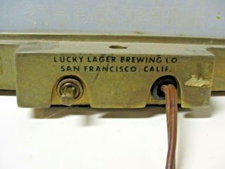 Lucky Lager Lighted Glass Beer Sign San Francisco CA 3