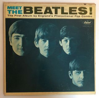 Meet The Beatles - 1964 US Mono Capitol 1 BMI Credit Labels T - 2047 (VG, ) 2