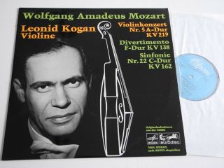 Mozart Leonid Kogan - Stereo Lp Violin Concerto Melodia |113