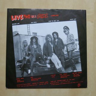 GUNS N ' ROSES Lies 1st press vinyl LP with uncensored inner sleeve Geffen WX 218 4