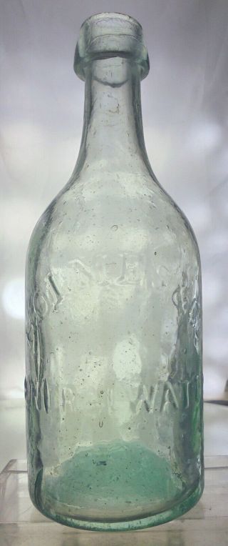 Holmes & Co.  Orleans Louisiana Antique Applied Blob Top Soda Bottle Pontil