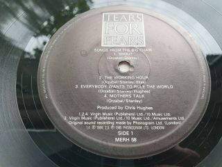 Tears For Fears Songs From The Big Chair 1st A1 B1 Uk Press Lp - Play