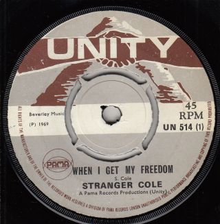 60s 70s Skinhead Reggae Stranger Cole When I Get My Freedom 1969 Uk 7 " Vinyl 45