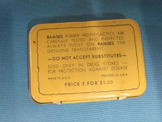 Vintage Ramses Prophylactic Condom Tin 3