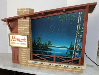 Hamms Starry Nights Western Prices Motion Beer Sign (see Video)
