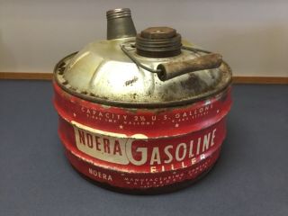 Vintage Noera Gasoline Co.  Filler Can Very Hard To Find Old Gas Can.  1930’s ?