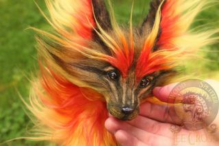 Lee Cross Collectible Handmade Poseable Baby Fire Fox 3