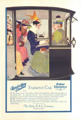 1915 - 16 Rauch & Lang Bakers Electric Car Ad Fashion 