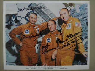 Skylab 2 (sl - 3) Crew Signed Litho - Bean,  Lousma,  Garriott