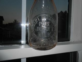 Vintage Quart Milk Bottle Embossed Hurricane Wv