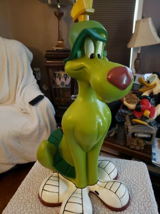 Warner Bros Looney Tunes Statue Marvin The Martian K9 Green Dog 24 In.
