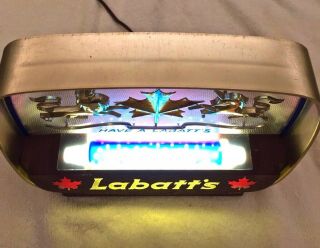 LABATT Illuminated Canadian Beer Sign Motion Color Changing HAVE A LABATTS 6