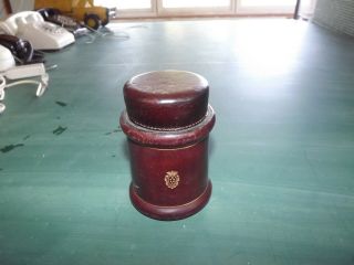 Vintage Leather Dice Cup With Dice 2 Piece Cup And 3 Dice Italy