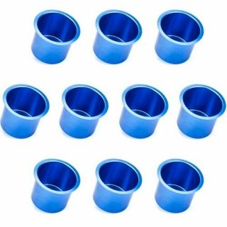 10 Pc Jumbo Blue Vivid Aluminum Drop In Drink Custom Poker Table Cup Holders
