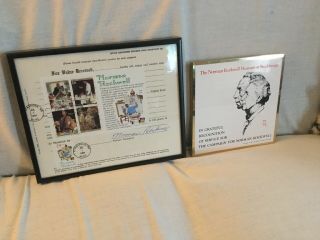 Signed Norman Rockwell Stock Certificate Collage - Museum Capital Campaign Gift