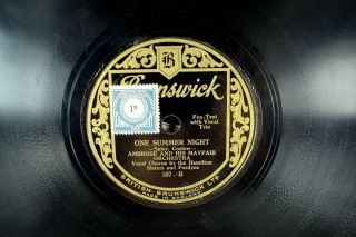 Ambrose & His Mayfair Orch - Hot Jazz 78 Rpm - One Summer Night / Possibly A1