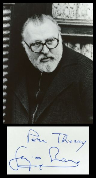 Sergio Leone (1929 - 1989) - Rare Authentic Signed Autograph,  Photo - 1986 -