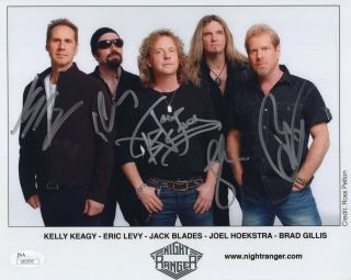 Night Ranger Autographed 8x10 Color Photo Signed By Whole Band Jsa