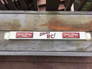 Old Dink Rc Royal Crown Cola Best By Taste Soda Advertising Store Door Push Bar