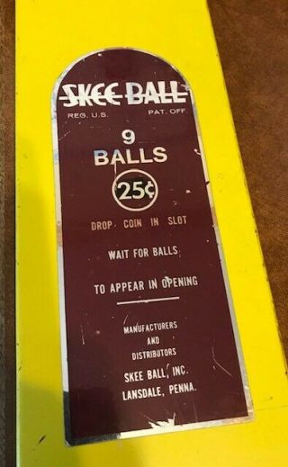Skee Ball Ticket Unit Alley Cover with Ticket Dispenser Lid and Decal 2