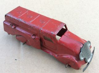 Marx & Wyandotte Small Pressed Steel Delivery Windup Truck Missing Mechanism