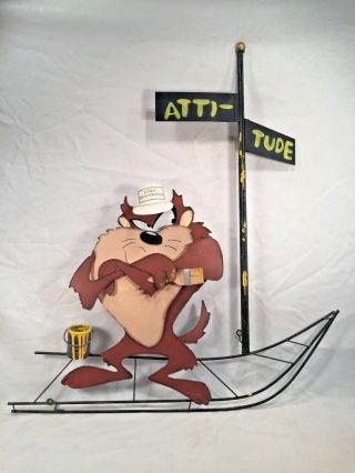 Looney Tunes Tasmanian Devil Metal Wall Art Sculpture Warner Bros Store Display