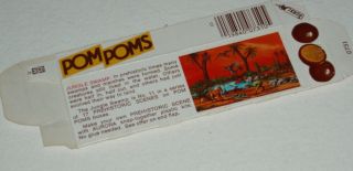 1976 Pom Poms Candy Box W/ Aurora Prehistoric Scenes - Jungle Swamp