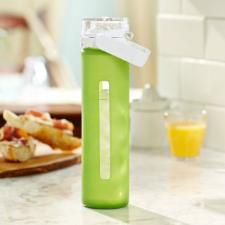 Starbucks Glass Water Bottle With Silicone Sleeve,  Lime Green 16 Fl Oz