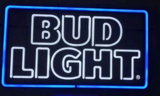 Bud Light G2 Led Opti Neo Neon Beer Bar Sign Light Budweiser Brand