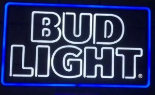 Bud Light G2 Led Opti Neo Neon Beer Bar Sign Light Budweiser Brand 3
