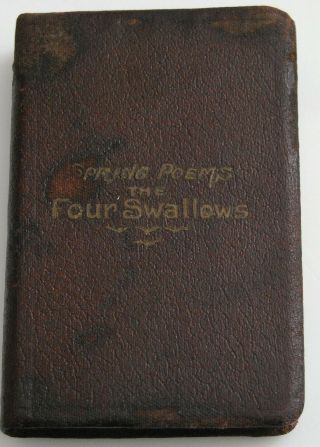 Rare 1921 Prohibition - Era Hidden Flask Book Bank - - Spring Poems The Four Swallows