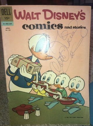 Walt Disney Beautifully Autographed 1962 Comics And Stories Book