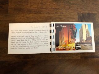 RARE Vintage 1950s History Of Las Vegas Strip Souvenir Flip Book Golden Nugget 4