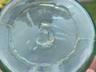 Antique Globe Fruit Jar Quart Jar Aqua 5