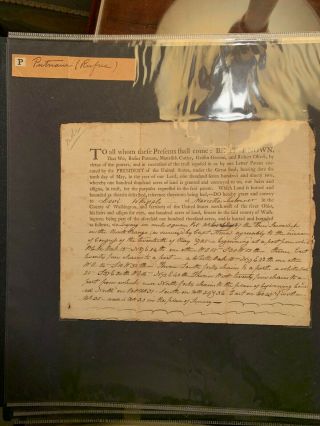 Deed Letter Signed By Rufus Putnam For Levi Whipple,  March 7,  1796