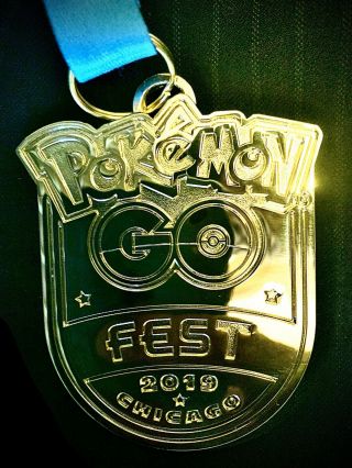 Pokemon Go Fest Chicago 2019 Medal,  One Of 300,  High Rarity Lvl Collectors Item.
