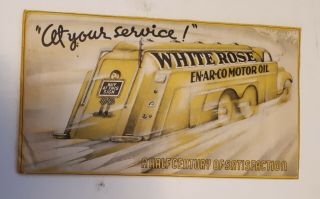 Very Rare Vintage 1937 Canadian " White Rose En - Ar - Co Motor Oil " Envelope -