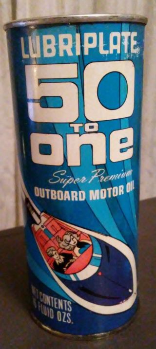 1970s Vintage Oil Can Lubriplate Sae40 Outboard Motor Oil Can 1 Pint Full Nos