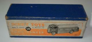 Dinky Toys Box Only For Aec Shell Chemicals Tanker 591
