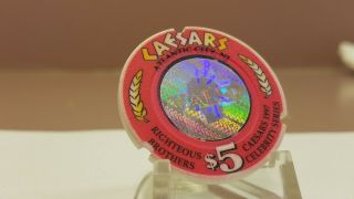 Caesars Prototype rare 5.  00 Atlantic City NJ chip.  Convention find 2