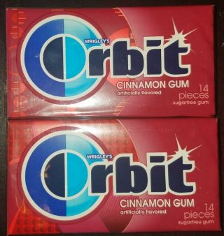Orbit Cinnamon Gum 2 Packs - Discontinued - Collectors Item - Bbd 28feb19