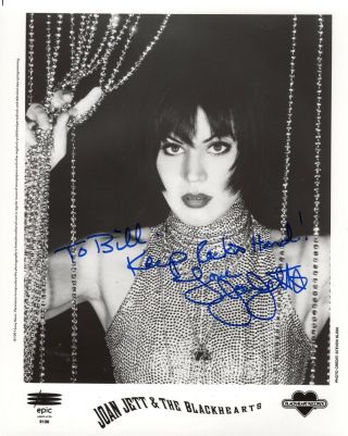 Joan Jett Hand Signed 8x10 Photo Best Pose Ever Sexy Singer To Bill