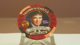 Trump Castle Rare 5.  00 Atlantic City Nj Chip.  Chip Convention Find