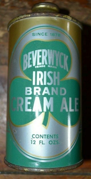 Beverwyck Irish Brand Cream Ale Irtp Low Profile Cone Top Beer Can