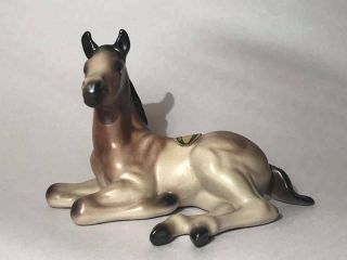 Hagen Renaker Horse Rose Gray Lying Fez Arabian Foal Figurine