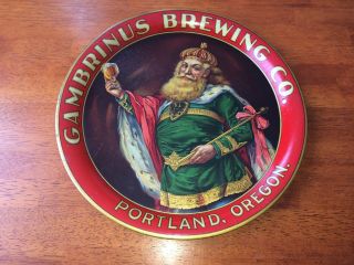 King Gambrinus Beer Tray Portland Oregon