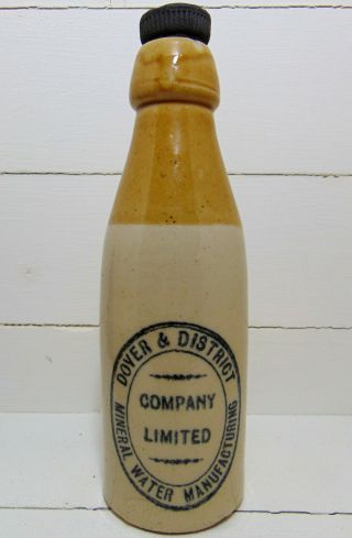 Dover & District Mineral Water Co Ginger Beer Bottle C1900 